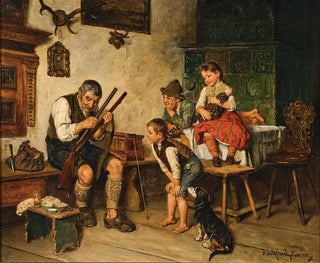 Adolf Eberle - Grandfather Preparing for the Hunt.webp