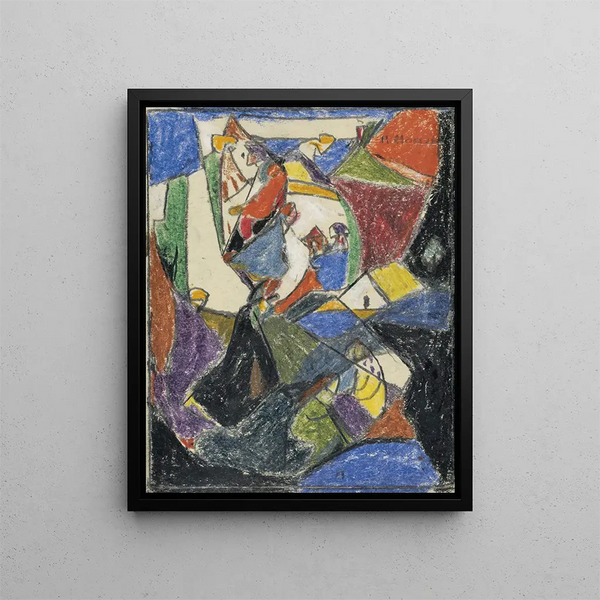 Composition - Adolf Hölzel — indrammet kunstværk på væggen
