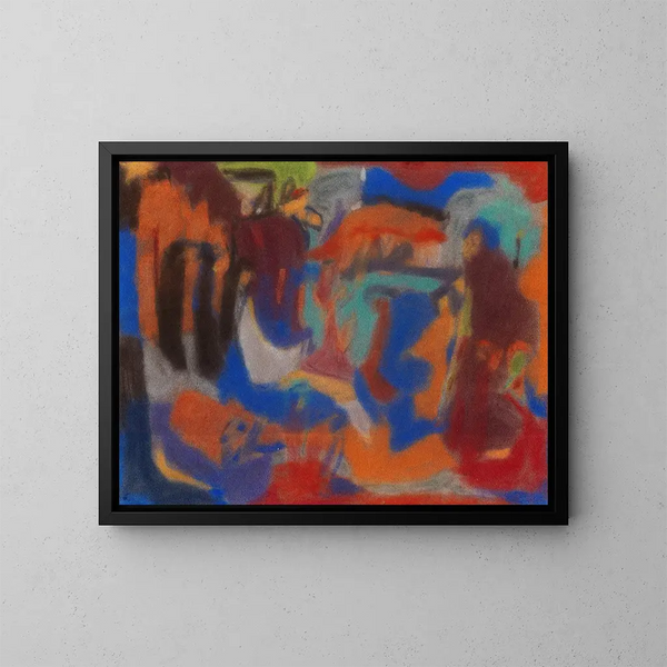 Composition figurale - Adolf Hölzel — indrammet kunstværk på væggen