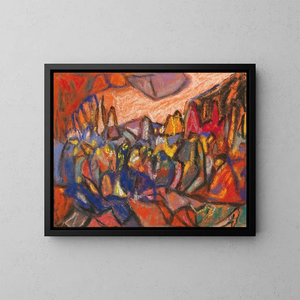 Composition - Adolf Hölzel — indrammet kunstværk på væggen