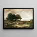 Moutons dans un paysage pluvieux - Adolf Kaufmann — indrammet kunstværk på væggen