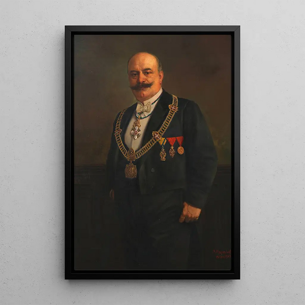 Reproduktion af maleriet Franz Rienssl chef de district - Adolf Mayerhofer