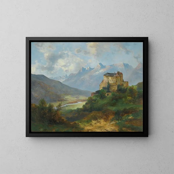 Château de Vaduz - Adolf Obermüllner — indrammet kunstværk på væggen