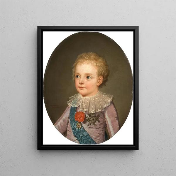 Kronprins Le Dauphin Louis-Joseph-Xavier-François af Frankrig 1781-1789 - Adolf Ulrik Wertmüller — indrammet kunstværk på væggen