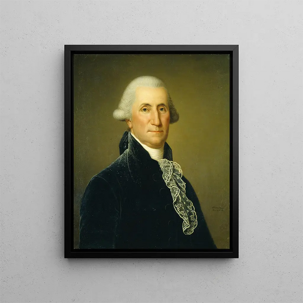 George Washington - Adolf Ulrik Wertmüller — indrammet kunstværk på væggen