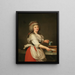 Madame A. Aughi, ven af dronning Marie-Antoinette, som mælker i den kongelige mejeriproduktion i Trianon - Adolf Ulrik Wertmüller — indrammet kunstværk på væggen
