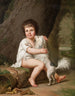 Portrait af den unge Henri Bertholet Campan 1784-1821 med hunden Aline - Adolf Ulrik Wertmüller — visning af kunstværket