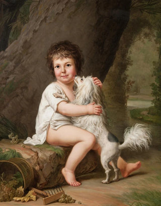 Adolf Ulrik Wertmller - Portrait of the young Henri BertholetCampan 17841821 with the dog Aline.webp