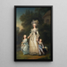 La reine Marie-Antoinette af Frankrig og to af hendes børn, der går en tur i Trianon-parken - Adolf Ulrik Wertmüller — indrammet kunstværk på væggen