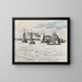 Bateaux à voile sur une surface d'eau - Adolf le Comte — indrammet kunstværk på væggen