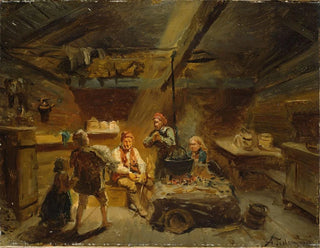 Adolph Tidemand - A Boy bringing Home a sick Lamb.webp