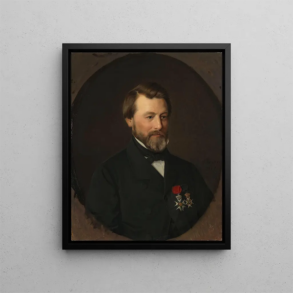 Emil Tidemand, kunstnerens bror - Adolph Tidemand — indrammet kunstværk på væggen