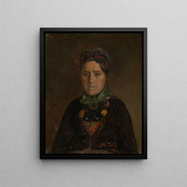 Portrait af Ingeborg Skjønne de Numedal - Adolph Tidemand — indrammet kunstværk på væggen