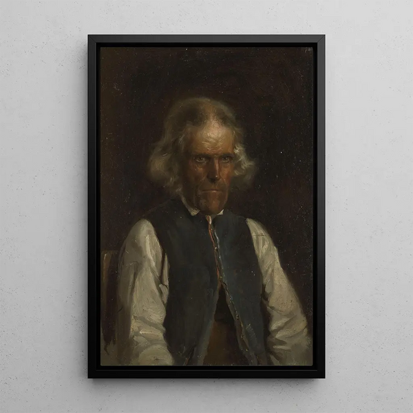 Portrait af en bonde fra Voss - Adolph Tidemand — indrammet kunstværk på væggen