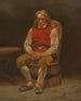 Studie af den siddende bonde til Haugianerne - Adolph Tidemand — visning af kunstværket