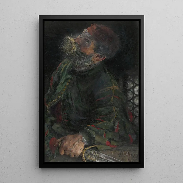 Reproduktion af maleriet Hvem er der? - Adolph von Menzel