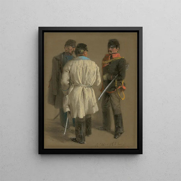Officielle østrigske maleri - Adolph von Menzel — indrammet kunstværk på væggen