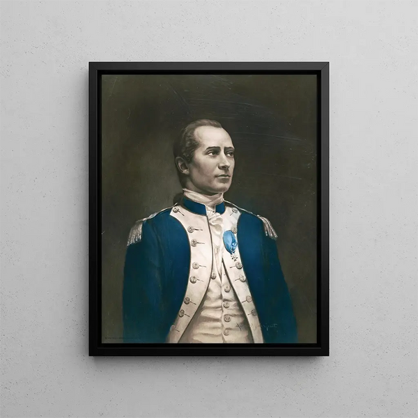 John Paul Jones - Adriaan M. de Groot — indrammet kunstværk på væggen