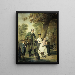 Adriaan de Lelie - Jonkheer Gysbert Carel Rutger Reinier van Brienen van Ramerus17711821 with his Wife and four of their Children.webp