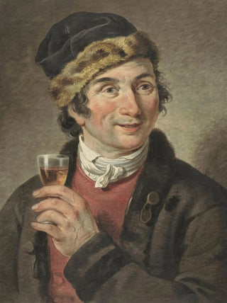 Adriaan de Lelie - Portret van Adriaan de Lelie met muts op.webp