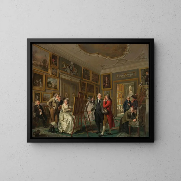 La galerie d'art de Jan Gildemeester Jansz - Adriaan de Lelie — indrammet kunstværk på væggen