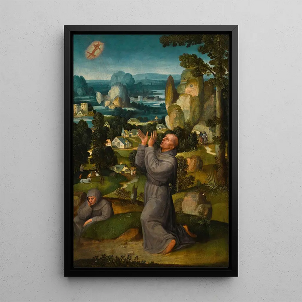 Reproduktion af maleriet La Stigmatisation de Saint François - Adriaen Isenbrandt