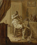 et ridende maleri ved hans toilette, måske et selvportræt - Adriaen Pietersz van de Venne — visning af kunstværket