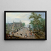 Et spil håndflade foran et landpalads - Adriaen Pietersz van de Venne — indrammet kunstværk på væggen