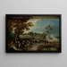 Landskab med figurer og landsbyfest, Kermesse - Adriaen Pietersz van de Venne — indrammet kunstværk på væggen