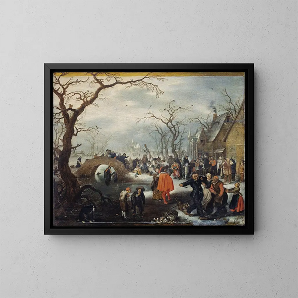 Mardi gras à la campagne - Adriaen Pietersz van de Venne — indrammet kunstværk på væggen