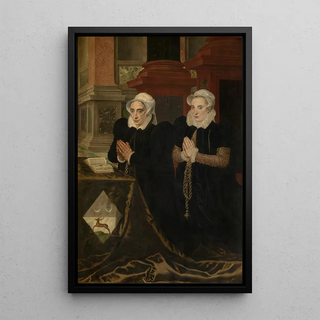 Adriaen Thomasz Key - Maria de Deckere Second Wife of Gillis de Smidt and Batrix one of their Daughters.webp