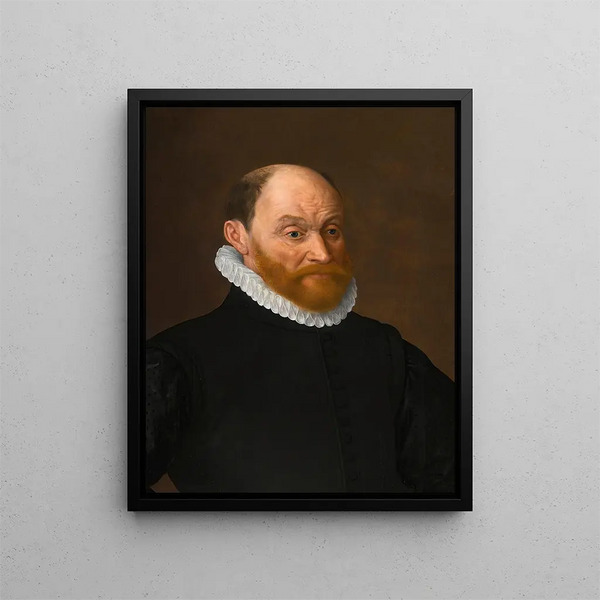 Portrait af en skægget herre - Adriaen Thomasz Key — indrammet kunstværk på væggen