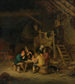 Quatre joueurs de cartes dans un intérieur rustique - Adriaen van Ostade — visning af kunstværket