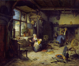 Adriaen van Ostade - Interior with Peasants.webp