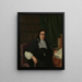 Portrait af en samler, måske Constantijn Sennepart 1625-1703 - Adriaen van Ostade — indrammet kunstværk på væggen