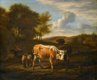 Adriaen van de Velde - Mountainous Landscape with Cows.webp
