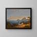 La baie de Naples, Capri au-delà - Adrian Ludwig Richter — indrammet kunstværk på væggen