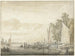 Bateaux au quai dans une rivière - Aelbert Cuyp — visning af kunstværket