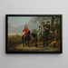 Portræt af Cornelis 1639-1680 og Michiel Pompe van Meerdervoort 1638-1653 med deres lærer og kusk - Aelbert Cuyp — indrammet kunstværk på væggen