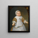 Portrait af en énårig pige fra Van Der Burch-familien - Aelbert Cuyp — indrammet kunstværk på væggen