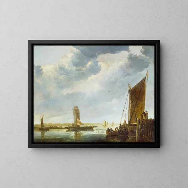 Le bac - Aelbert Cuyp — indrammet kunstværk på væggen