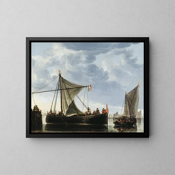 Le bateau du passage - Aelbert Cuyp — indrammet kunstværk på væggen