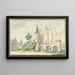 Le château et l'école à Wouw - Aert Schouman — indrammet kunstværk på væggen