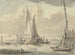 Både med sejl på floden nær Dordrecht - Aert Schouman — visning af kunstværket