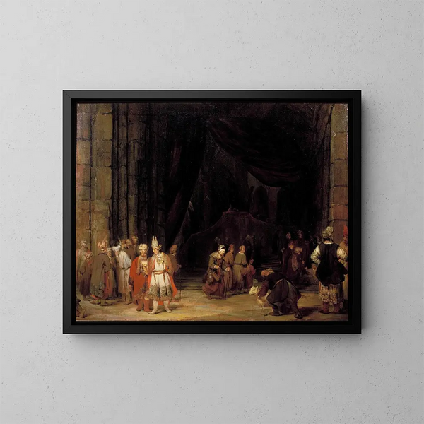 Le parvis d'un temple - Aert de Gelder — indrammet kunstværk på væggen