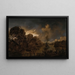 Un Canal au Clair de Lune - Aert van der Neer — indrammet kunstværk på væggen