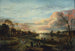 Landskab ved solnedgang - Aert van der Neer — visning af kunstværket