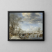 Vinter i Holland, skøjteløberscene - Aert van der Neer — indrammet kunstværk på væggen