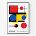 Plakat Bauhaus - Farverige Geometriske Former