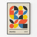 Plakat Bauhaus - Geometrisk mønster i flere farver